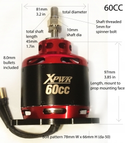 Xpwr 60cc střídavý elektromotor