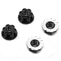 Hliníkové matice kolies Lock Nut 4ks - Čierne YR-YA-0448BK